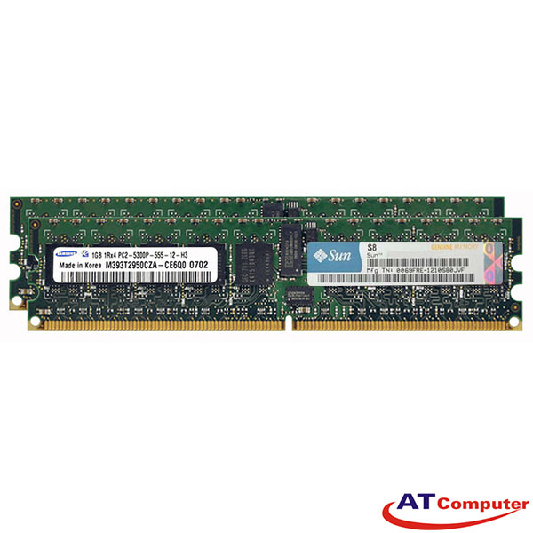 RAM SUN 2GB DDR2-667Mhz PC2-5300 (2x1GB) REG ECC. Part: X6380A, 540-7346, 371-3067