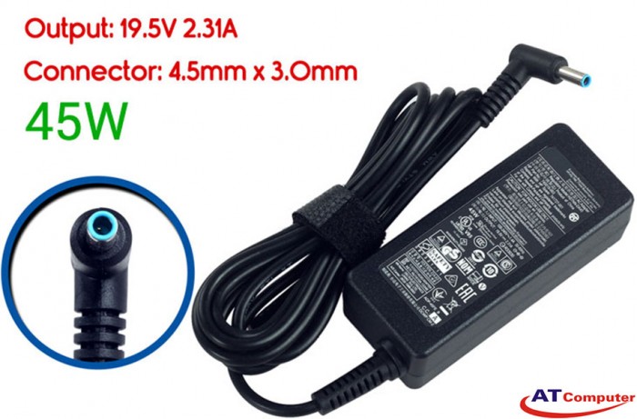 Sạc HP 19.5V-2.31A 45W Chân kim nhỏ, Original, Part: 39721092-001, HSTNN-DA35