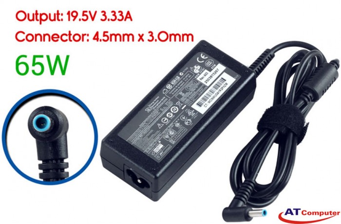 Sạc HP 19.5V-3.33A 65W Chân kim nhỏ, Original, Part: 710412-001, A065R07DL