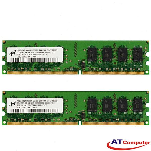 RAM FUJITSU 4GB DDR2-667Mhz PC2-5300F 2X2GB FBD D ECC. Part: S26361-F3230-L523
