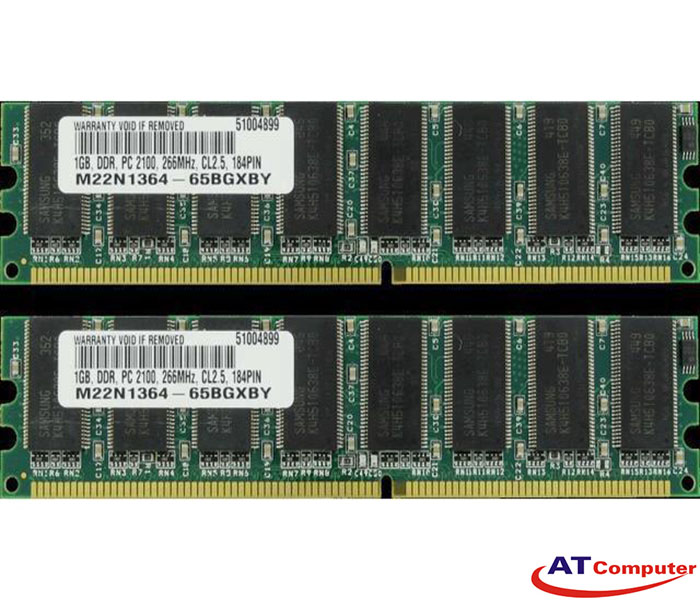 RAM FUJITSU 2GB DDR-266Mhz PC-2100 (2X1GB) ECC. Part: S26361-F2762-L525