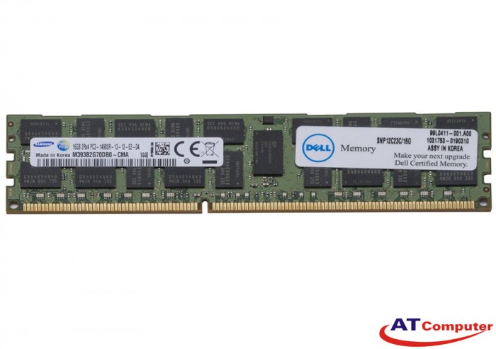 RAM DELL 16GB DDR3L-1866MHz PC3L-14900L Quad Rank LRDIMM ECC. Part: A7187318