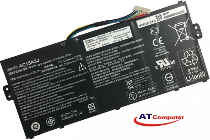 PIN Acer Chromebook 11 C735, C738T, CB3-131 , 3Cell, Oem, Part: AC15A3J, AC15A8J