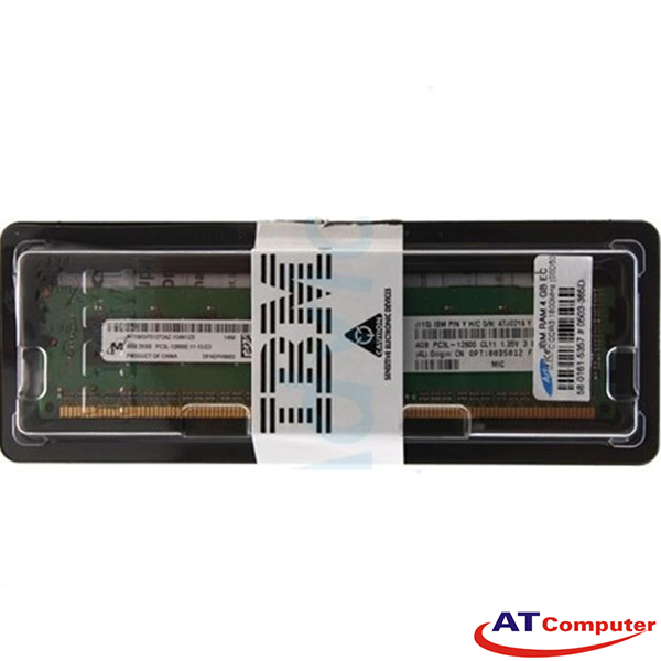RAM IBM 4GB DDR3L-1600Mhz PC3L-12800 2Rx8 CL11 LP UDIMM ECC. Part: 00D5012