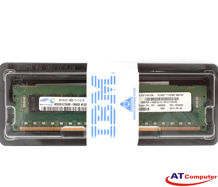 RAM IBM 8GB DDR3-1866Mhz PC3-14900 Registered ECC. Part: 00D5031