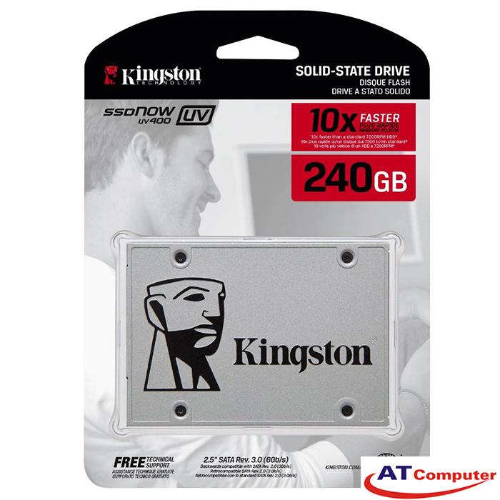 SSD Kingston SSDNow UV400 240GB Sata3 2.5 (Doc 550MB/s, Ghi 490MB/s) - SUV400S37/120G