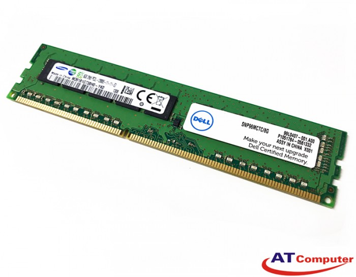 RAM DELL 4GB DDR3L-1333Mhz PC3L-10600R ECC. Part: D1TMC, 9J5WF, MFTJT 