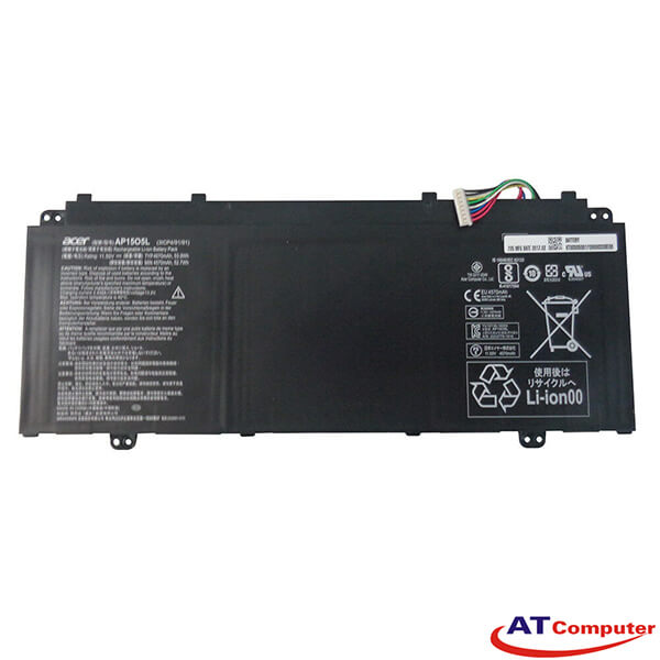 Pin Acer Swift 5 SF514-51, Acer Aspire S5-371, S5-371T, 4Cell, Oem, Part: KT.00305.001, AP15O5L 