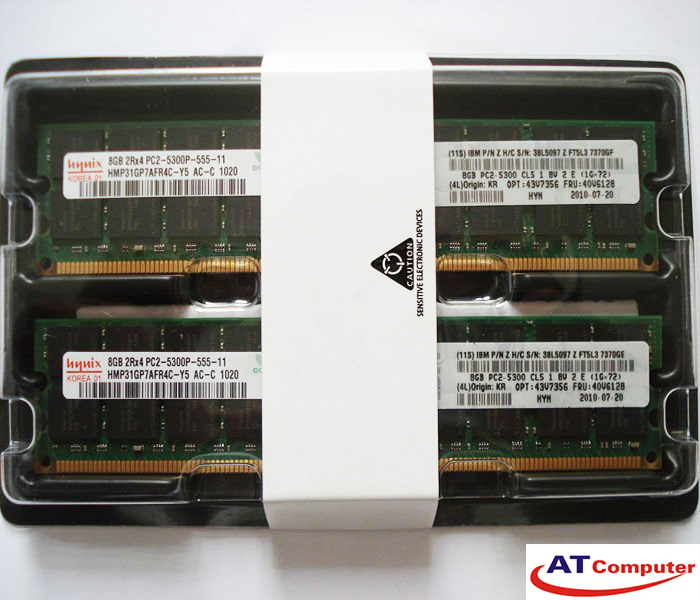 RAM IBM 16GB DDR2-667Mhz PC2-5330 (2x8GB) FB-DIMM CL5 ECC. Part: 40V9598