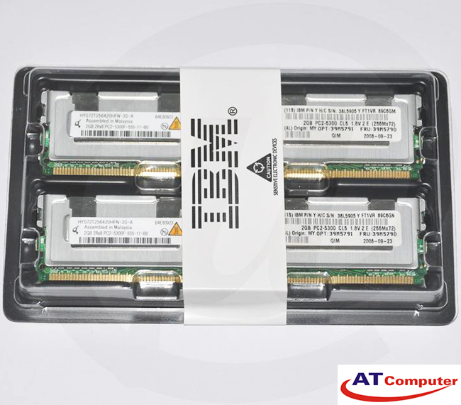 RAM IBM 4GB DDR2-667Mhz PC2-5300 (2x2GB) CL4 FB-DIMM ECC. part: 41Y2771